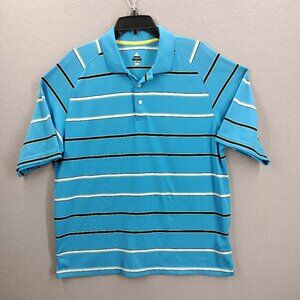 Bolle Golf Polo Shirt Mens Large Blue Tech‎ Short Sleeve Performance Polyester